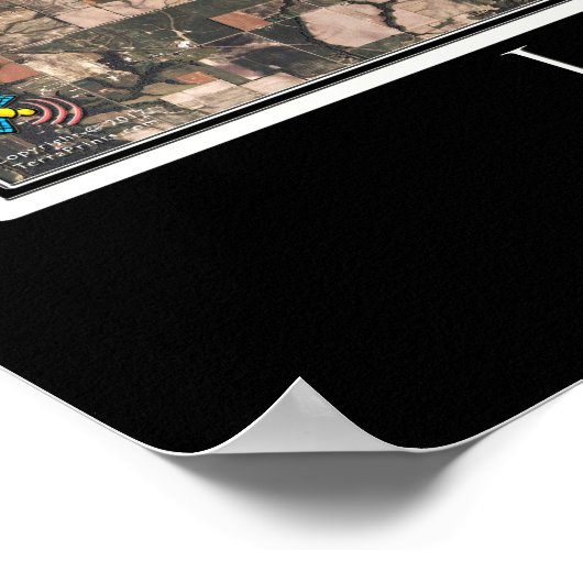 Lake Shelbyville Illinois Satellite Poster Map (Hoek)