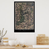 Lake Shelbyville Illinois Satellite Poster Map (Keuken)