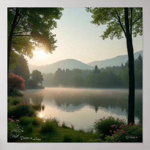 Lake Shore Emergence: Clearing Mist onthult het la Poster