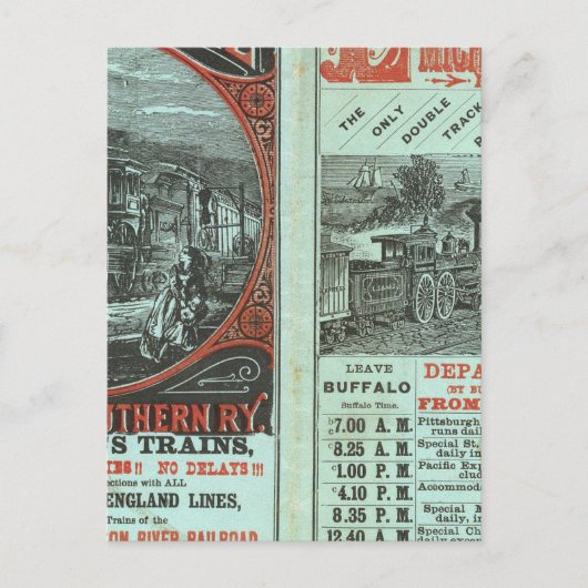 Lake Shore en Michigan So Railway Briefkaart (Voorkant)