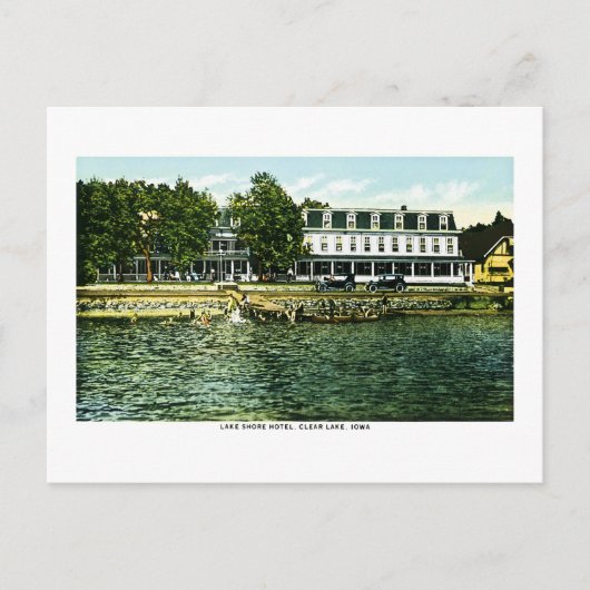 Lake Shore Hotel, Clear Lake, Iowa Briefkaart (Voorkant)