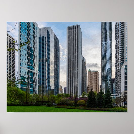 Lake Shore Park Painterly Poster (Voorkant)
