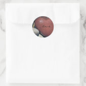 Lake Shore Red Heart Stone Ronde Sticker (Tas)