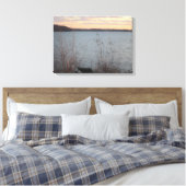Lake Shore Sunset Canvas - 2-panelen (Insitu (Slaapkamer))