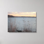 Lake Shore Sunset Canvas Afdruk (Voorkant)