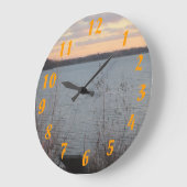 Lake Shore Sunset Clock Grote Klok (Hoek)