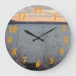 Lake Shore Sunset Clock Grote Klok