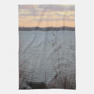 Lake Shore Sunset Kitchen Towel Theedoek