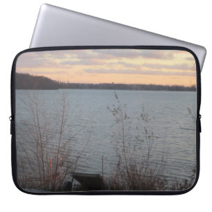 Lake Shore Sunset-laptophoes Laptop Sleeve