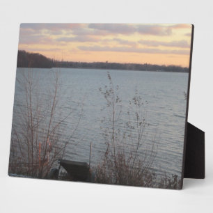 Lake Shore Sunset Plaque Fotoplaat