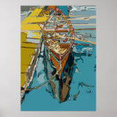 Lake Skiff, abstract Poster (Voorkant)