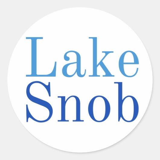 Lake Snob Sticker — plezier & strand (Voorkant)