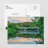 Lake Springfield Avondrust Dank je Briefkaart (Voorkant / Achterkant)