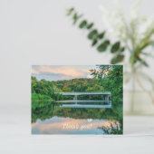 Lake Springfield Avondrust Dank je Briefkaart (Staand voorkant)