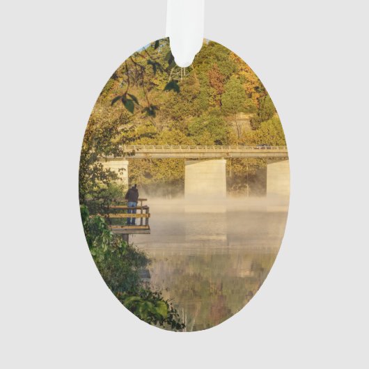 Lake Springfield herfst vissen Ornament (achterkant)