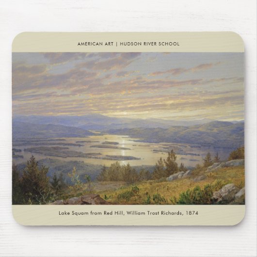 Lake Squam Red Hill Fine Art Landscape Painting Muismat (Voorkant)