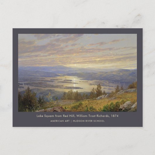 Lake Squam van Red Hill W T Richards American Art Briefkaart (Voorkant)