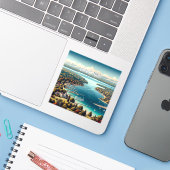 Lake St Clair Michigan 3 inch Vinyl Sticker (Laptop met iPhone)