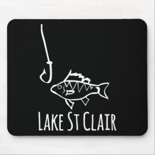 Lake St Clair Michigan Vissen Vis Met Haak Gril Muismat