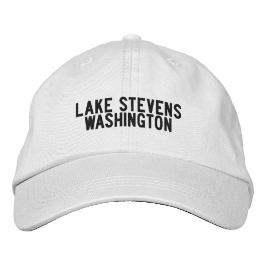 Lake Stevens Washington Hoed Geborduurde Pet (Voorkant)