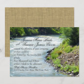 Lake Stream Natuur Fotografie Wedding Kaart (Voorkant / Achterkant)