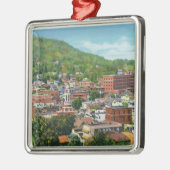 Lake Street Hill Uitzicht van Business Section Metalen Ornament (Links)