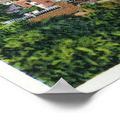 Lake Street Hill Uitzicht van Business Section Poster (Hoek)
