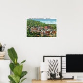 Lake Street Hill Uitzicht van Business Section Poster (Thuiskantoor)