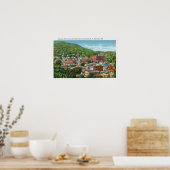 Lake Street Hill Uitzicht van Business Section Poster (Keuken)