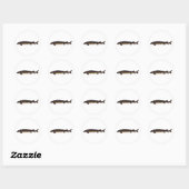 Lake Sturgeon - Acipenser fulvescens Ronde Sticker (Vel)