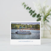 Lake Summerset Illinois Boating Briefkaart (Staand voorkant)