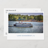 Lake Summerset Illinois Boating Briefkaart (Voorkant / Achterkant)