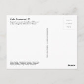 Lake Summerset Illinois Boating Briefkaart (Achterkant)