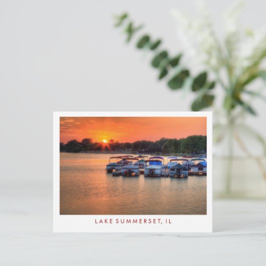Lake Summerset Illinois Briefkaart (Staand voorkant)