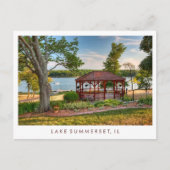 Lake Summerset Illinois Gazebo Briefkaart (Voorkant)