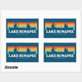 Lake Sunapee New Hampshire Canoe Rechthoekige Sticker (Vel)