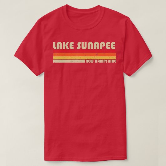 LAKE SUNAPEE NEW HAMPSHIRE Funny Vist Camping S T-shirt (Design voorkant)