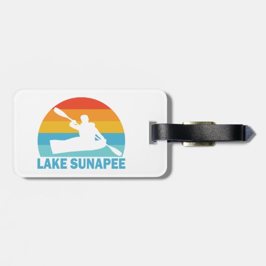 Lake Sunapee New Hampshire Kayak Bagagelabel (Achterkant horizontaal)