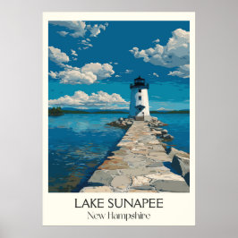 Lake Sunapee New Hampshire Vuurtoren Poster