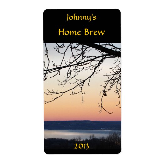 Lake Sunset Bier Label (Voorkant)