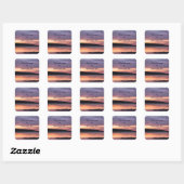 Lake Sunset Boekplaat Vierkante Sticker (Vel)