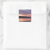 Lake Sunset Boekplaat Vierkante Sticker (Tas)