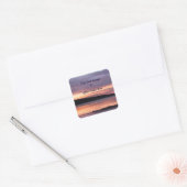 Lake Sunset Boekplaat Vierkante Sticker (Envelop)
