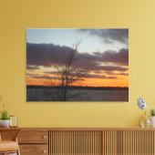Lake Sunset Canvas Double Panel - 33,70 x 24 inch (Insitu (Woonkamer))
