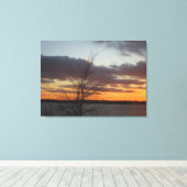 Lake Sunset Canvas Double Panel - 33,70 x 24 inch (Insitu (Houten vloer))