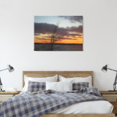 Lake Sunset Canvas Double Panel - 33,70 x 24 inch Afdruk (Insitu (Slaapkamer))