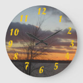 Lake Sunset Clock Grote Klok (Voorkant)