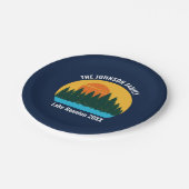 Lake Sunset Familiereünie Schattigee Custom Party Papieren Bordje (Gekanteld)