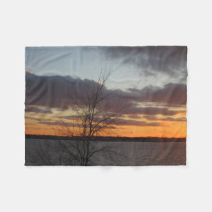 Lake Sunset Fleece Blanket Deken