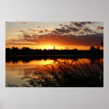 Lake Sunset Landscape Photo Natuur Wall Poster